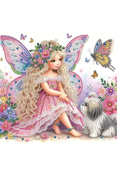 Choice Flower Fairy Diy Flower Fairy 5d Special Shape Diamond Art Kits For Beginners, Diamond Art Painting