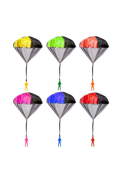 Choice 6pcs Color Random Parachute Toys For Kids 1/3/6pcs Tangle Free Throwing Toy Parachute Outdoor Flying
