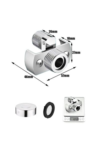Choice 26mm 40degree Adjustable Faucet Angled Curved Foot Eccentric Screw Corner Tap Adapter Shower Convers