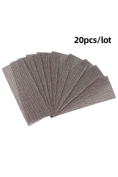 Choice 120 20pcs 198*70mm Sandpaper Net Mesh Sanding Discs Hook And Loop Dust Free Anti-blocking 80-600 Gri
