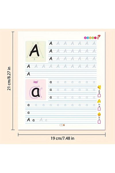 Choice 2 Books/set English Tracing Books - ABC Writing Practice Workbooks - Handwriting Exercises - Lear...