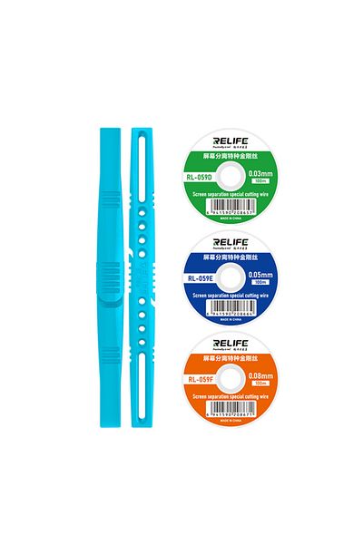 Choice Rl-059 Plus 5 In 1 0.03/0.05/0.08mm Lcd Screen Cutting Wire Set For Mobile Phone Repair Relife Rl-05