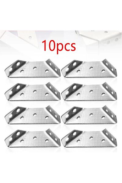 Choice White 10pcs Universal Triangle Bracket Furniture Support Thickened Connector Corner