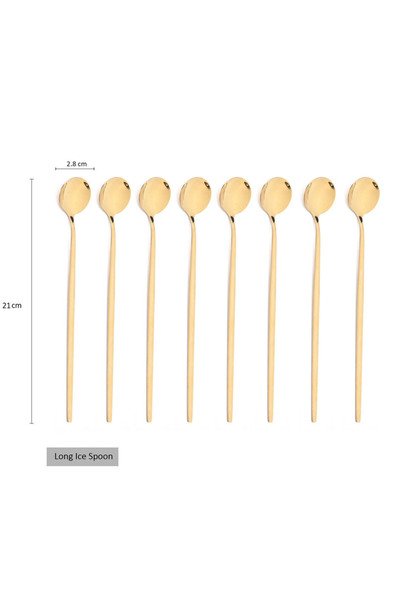 Choice مجموعة أدوات مائدة من الفولاذ المقاوم للصدأ باللون الأسود والذهبي مكون...