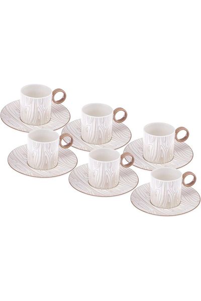 STOREMAX Ntwork Istanbul Porcelain Ayda 6-Piece Coffee Cup Set Art 1087243