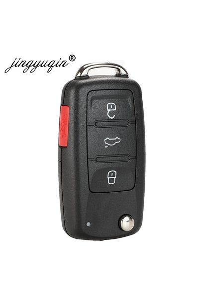 jingyuqin 10pcs 4 Buttons 020AD Remote Key Shell Case Fit for VW Caddy Eos Golf Jetta Beetle Polo...