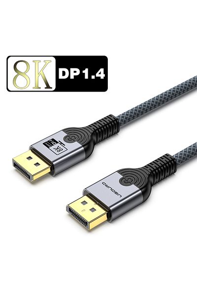 Choice كابل 1 متر Dp1.4 8k60hz Dp1.4 كابل من سلك نحاسي من ذكر إلى ذكر 8k@60hz 4k@240hz فائق الوضوح
