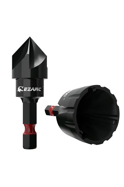 EZARC Hexagonal 2pcs Chamfer Tool Deburring External Chamfer Tool, 2pcs Deburring Chamfer Tool, Inte