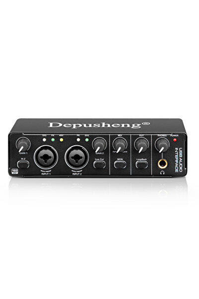 choice2 Audio Interface Depusheng MD22 Professional Sound Card with Monitoring Electric Guitar Live Recor...