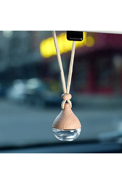 Choice Onesize 6ml Empty Car Air Freshener Pendant Perfume Glass Bottle With Wooden Caps Refillable Car Ess