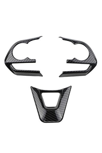 Choice 3pcs Carbon Black Abs Car Steering Wheel Panel Cover Trim Sticker For Toyota Rav4 Corolla E210 Avalo