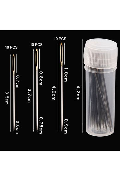 Choice Mixed 30pcs 30pcs Cross Stitch Needles Gold Tail Needle Blunt Embroidery Needle Cross Stitch Needlew