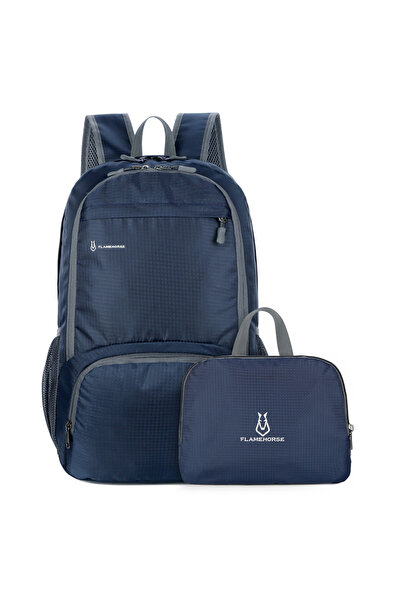 Choice حقيبة ظهر زرقاء داكنة خفيفة الوزن قابلة للطي للرجال والنساء مقاومة للم...