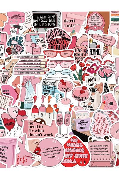 Choice 50pcs 50pcs Self Motivation Get Rid Of Mental Internal Friction Sticker Vinyl Diy Fridge Laptop Moto