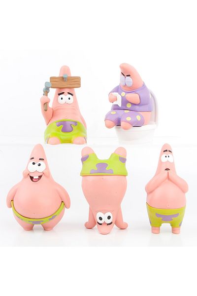 Choice Pack By Bag 01 5pcs/et Cute Spongebob Patrick Star Model Figure Toys 9-10cm
