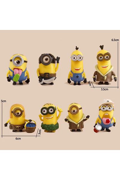 Choice 8pcs 6-8pcs/set Kawai Miniones Figurines Toys 3d Eye Despicable Miniones Action Figures Classic Toys