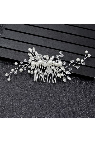 Choice Hg008-1 1 Pc Pearl Exquisite Hair Comb Hair Accessory Rhinestone Women Bride's Jewelry Versatile Ele