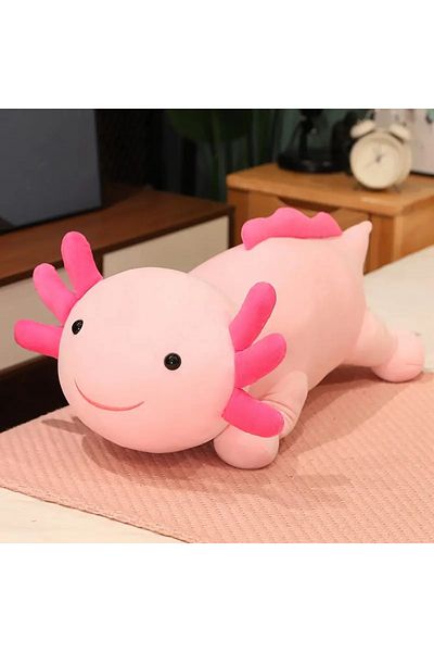 Choice 30cm Pink Giant Colorful Newt Plush Toy Stuffed Cute Axolotl Salamander Fuzzy Long Plush Fish Appeas