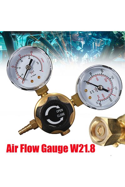 Choice Pressure Regulator Reducer Argon Co2 Welding Twin Gauge Gas Bottle Mig Tig Welding Flow Meter Co...