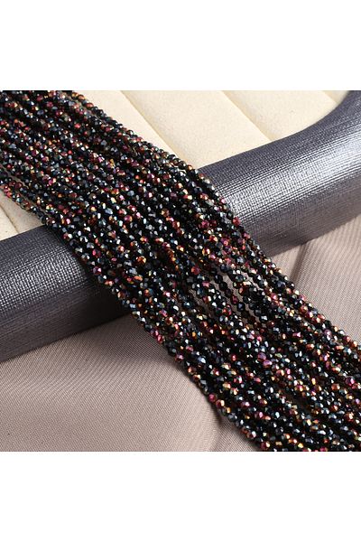 Choice 3mm A 2pc Natural Stone Shiny Beads Faceted Round Plated Spinel Quartz Bead For Jewelry Making Diy W