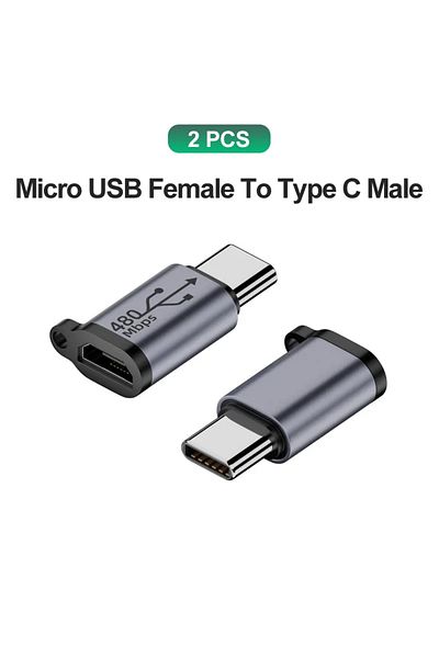 Choice 2x محول Micro إلى Type-c USB C من النوع C إلى Micro إلى Mini USB أنثى محولات لـ Iphone 14 13 Xiao