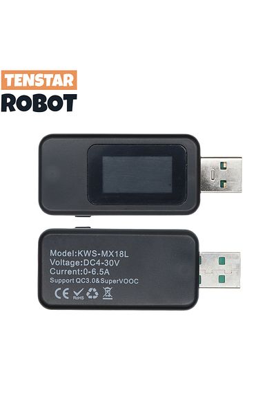 TSTAR TECH Black 10 In 1 Usb Tester Dc Digital Voltmeter Amperimetro Current Voltage Meter Amp Volt Ammeter Det