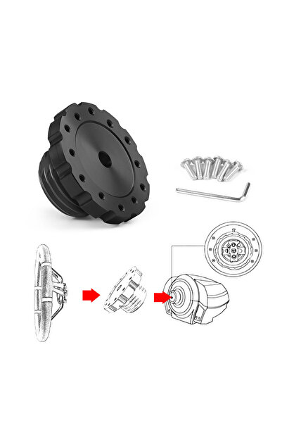 Choice black Aluminum 75MM Steering Wheel Adapter Sim Racing Gaming Steering ...