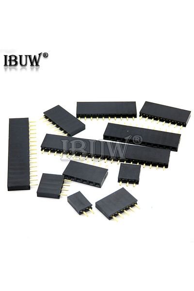 Choice 40pin 10PCS 2.54MM pitch single row female pin socket 2/3/4/5/6/7/8/9/10/11/12/13/14/40Pin PCB Conne