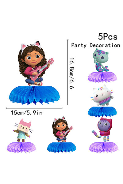 Choice Honeycomb 5pcs Gabby's Dollhouse paper honeycomb ornament birthday par...