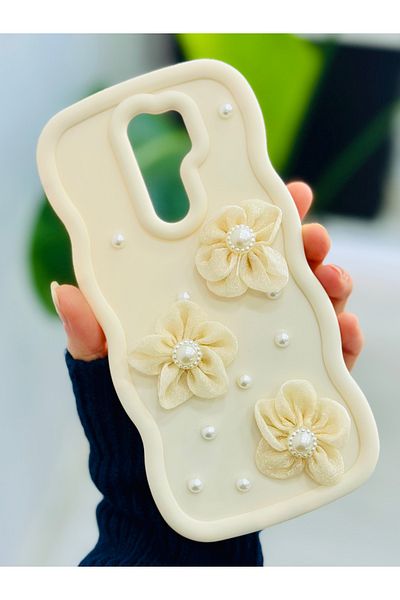 Go Aksesuar جراب سيليكون متوافق مع Redmi 9 بتصميم زهرة التول مع لعبة