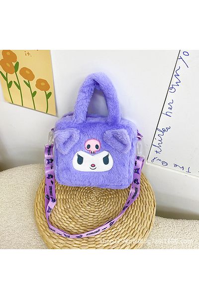 Choice 1 Kawaii Sanrio Hello Kitty Plush Bag Cartoon Kuromi My Melody Portable Handbag Crossbody Cosmetic .