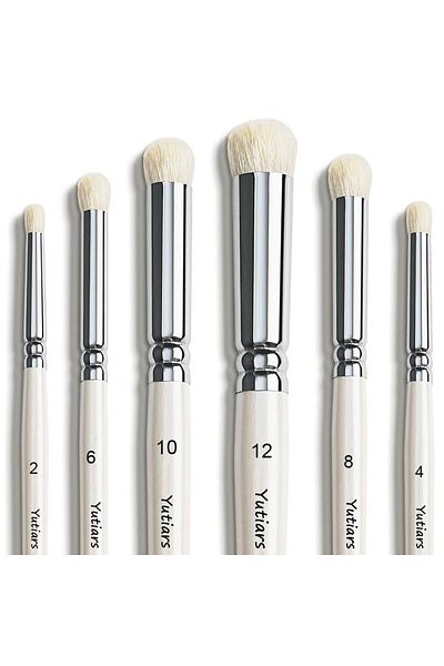 Choice 6pcs Paint Brush Set, Fine Detail Wood Handle Brushes For Miniature Art Painting, Acrylic, Watercolo