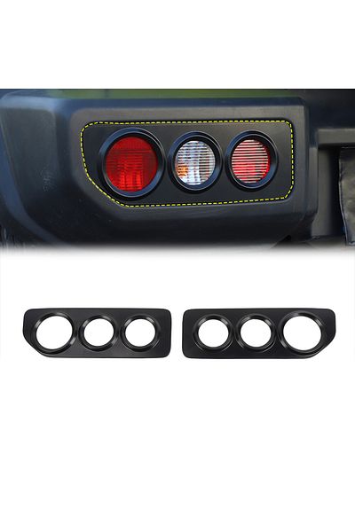 YOCTM Black Car Tail Light Guard Cover Trim Rear Lamp Light Hood Decal For Suzuki Jimny 2019-2025 Jb64 Jb7