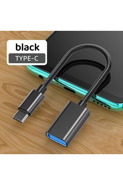 Maerknon Black Usb 3.0 To Type C Otg Cable Converter For Xiaomi Huawei Oneplus Data Cable Flash Drive Connect