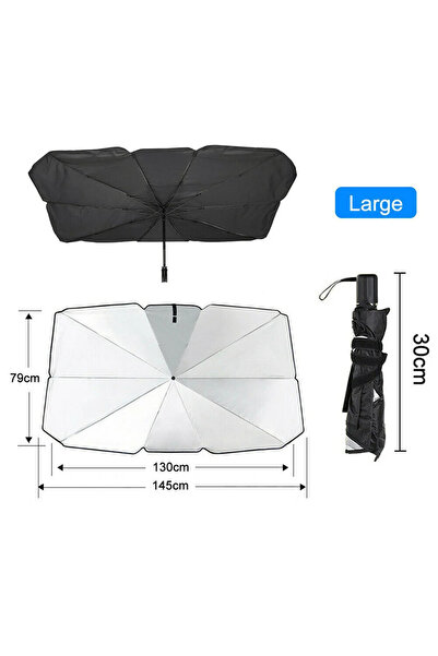 Choice مظلة شمسية للسيارة مقاس 140×80 سم، مقاومة للأشعة فوق البنفسجية، قابلة ...