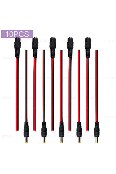 Choice 10pcs (5PAIRS) 10/20/50pcs 12v Dc Connectors Male Female Jack Cable Wire Line Adapter Plug Power Sup