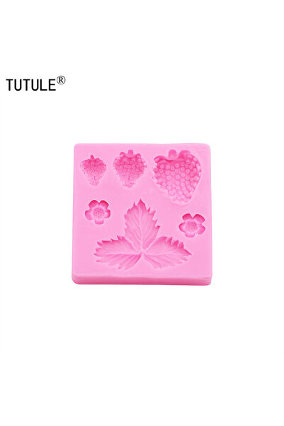 Choice قالب سيليكون على شكل فراولة وردية أدوات صنع السكر والفوندان وأدوات تزي...