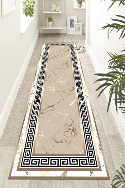 Zeria Home Covor de bucătărie modern, lavabil, cu bază anti-alunecare, covor pentru sufragerie, covor pentru hol