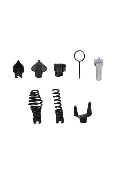 Choice Black 8pcs Drain Cleaner Machine Combination Cutter Head Drain Sewer Dredge Tool Cutting Head Tool H