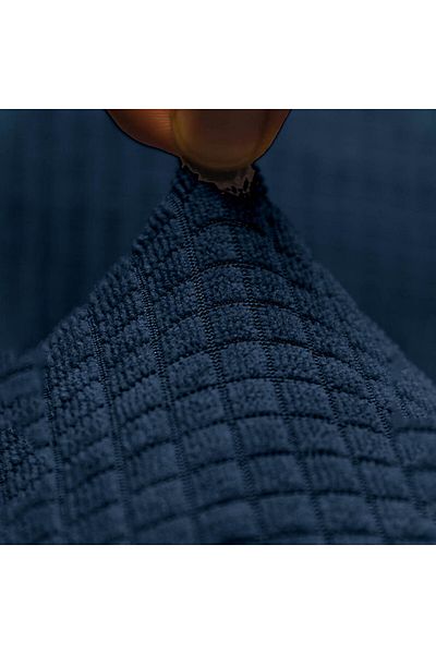 Faiend Lycra Washable Stretch Οβάλ Καρέκλα - Στρογγυλό Κάλυμμα (μπλε χρώμα)