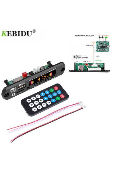 kebidu 30W MP3 WMA Decoder Board Wireless Audio Module USB AUX FM TF Radio Bluetooth Music Car Player Wi...
