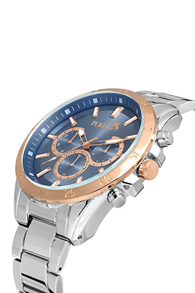 Polo Air ساعة يد رجالية فضية-نحاسية PL-0841E6x