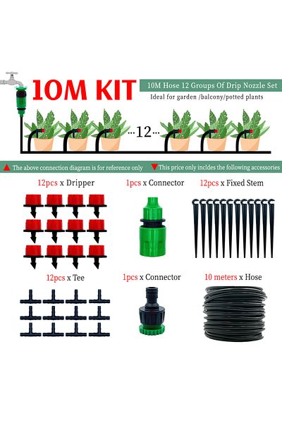 Choice دفيئة 10 أمتار 10-30 مترًا نظام الري بالتنقيط DIY الري التلقائي خرطوم الحديقة الري بالتنقيط الصغير