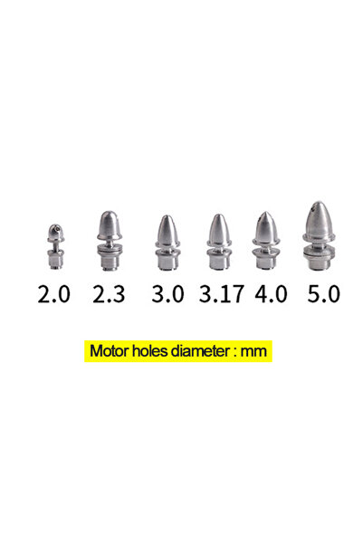 Choice 5pcs 4.0mm 5Pcs 2mm 2.3mm 3mm 3.17mm 4mm 5mm RC Aluminum Bullet Propeller Adapter Holder for Airplan
