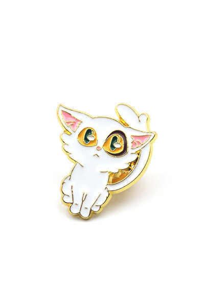 Choice Light Yellow Gold Color Anime Suzume No Tojimari Daijin Enamel Pin Whi...