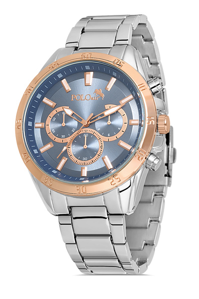 Polo Air ساعة يد رياضية للرجال فضية-نحاسية PL-0840E6x