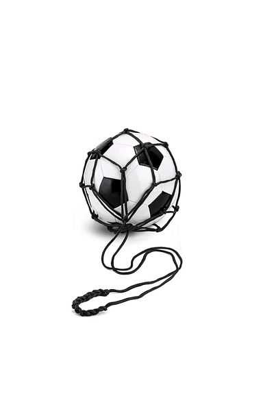 Choice Black 1pc Portable Football Kick Training Net Bag-durable Nylon Football Net Bag, Easy For Both Men