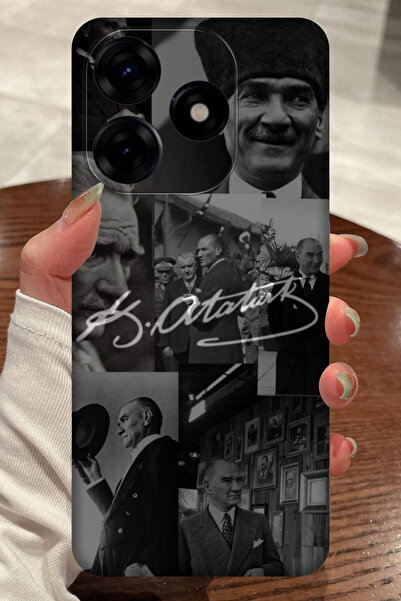 realme C61 Uyumlu Atatürk Desenli Kamera Korumalı HD Baskılı Silikon Kılıf