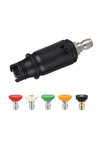 Choice Burgundy Adjustable Pressure Washer Nozzle Tip 1/4 Inch Quick Connect Plug 030 Pressure Washer Rotat
