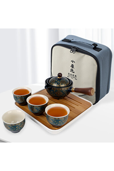 Choice مجموعة صانعة الشاي الصينية الكونغ فو المصنوعة من البورسلين ذات الشكل ا...